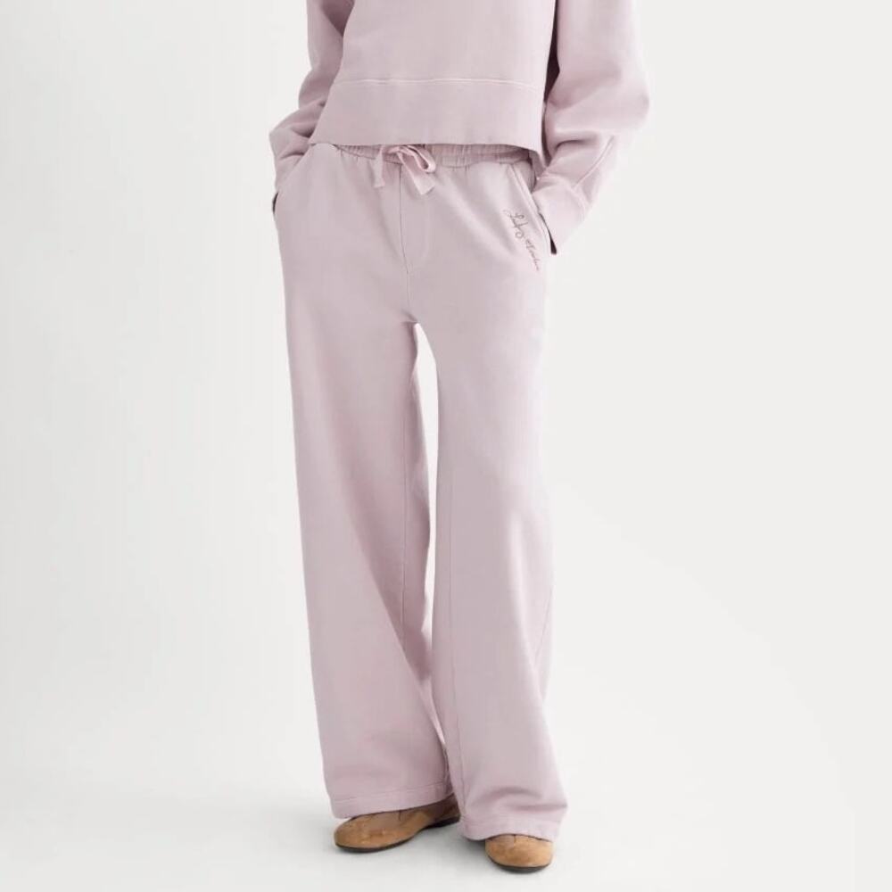 Everlane X The Laufey Foundation Wide Leg Sweatpant Burnished Lilac Small NWT